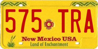 NM license plate 575TRA