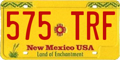 NM license plate 575TRF