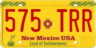 NM license plate 575TRR