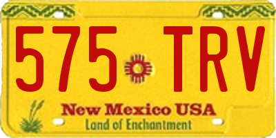 NM license plate 575TRV