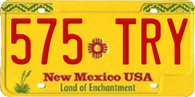 NM license plate 575TRY