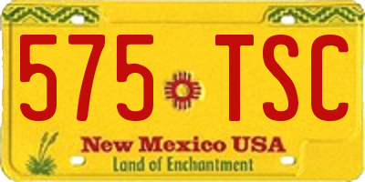NM license plate 575TSC