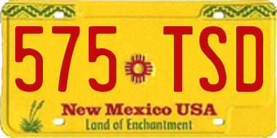 NM license plate 575TSD