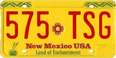NM license plate 575TSG