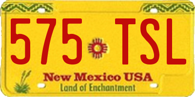 NM license plate 575TSL