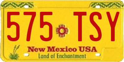NM license plate 575TSY