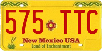 NM license plate 575TTC