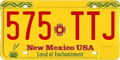 NM license plate 575TTJ