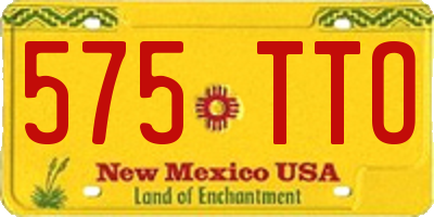 NM license plate 575TTO
