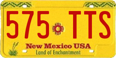 NM license plate 575TTS