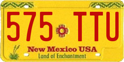 NM license plate 575TTU