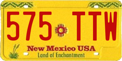 NM license plate 575TTW