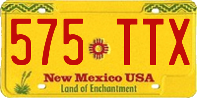 NM license plate 575TTX