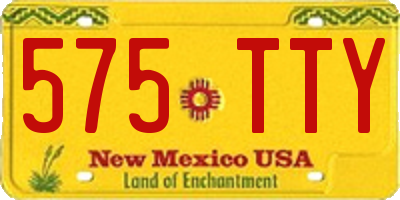 NM license plate 575TTY