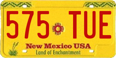 NM license plate 575TUE
