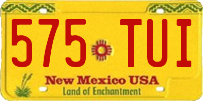 NM license plate 575TUI