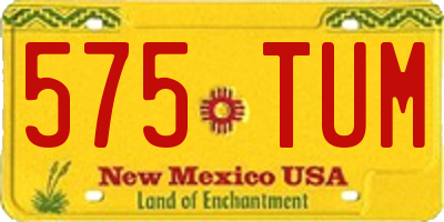 NM license plate 575TUM