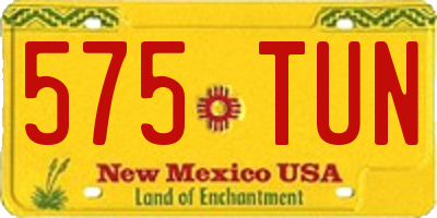 NM license plate 575TUN