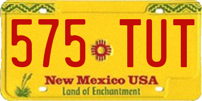 NM license plate 575TUT
