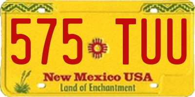 NM license plate 575TUU