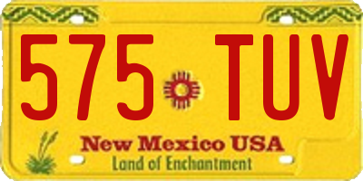 NM license plate 575TUV