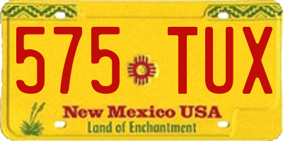 NM license plate 575TUX