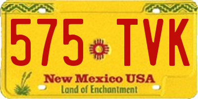 NM license plate 575TVK