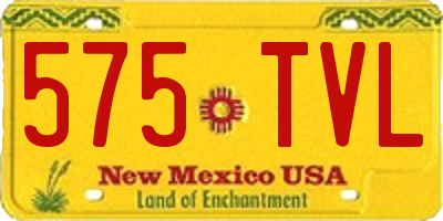 NM license plate 575TVL
