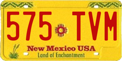 NM license plate 575TVM