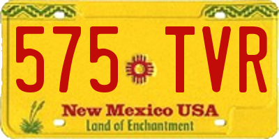 NM license plate 575TVR