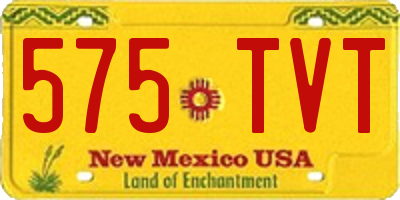 NM license plate 575TVT