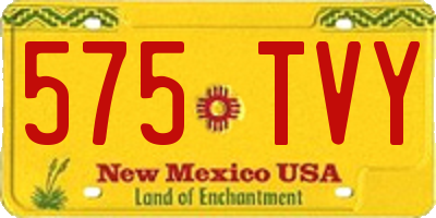 NM license plate 575TVY