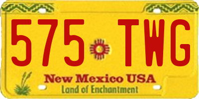 NM license plate 575TWG