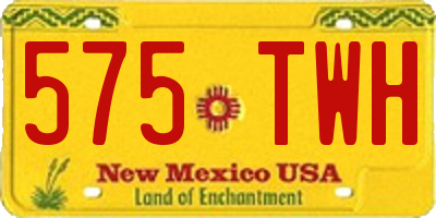 NM license plate 575TWH
