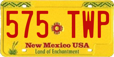 NM license plate 575TWP