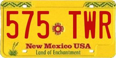NM license plate 575TWR
