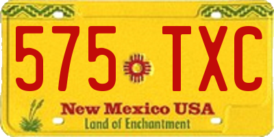NM license plate 575TXC