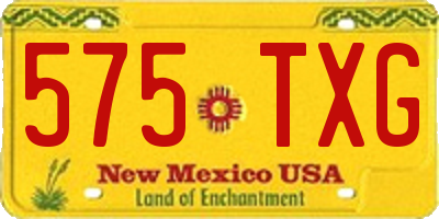 NM license plate 575TXG