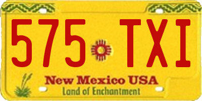 NM license plate 575TXI