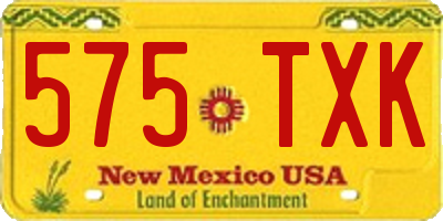NM license plate 575TXK