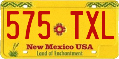 NM license plate 575TXL
