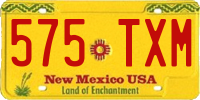 NM license plate 575TXM
