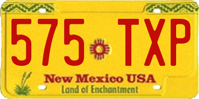 NM license plate 575TXP