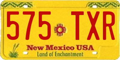 NM license plate 575TXR