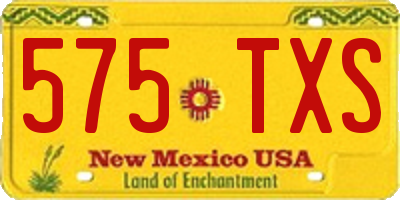 NM license plate 575TXS