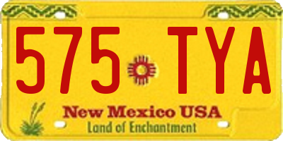 NM license plate 575TYA