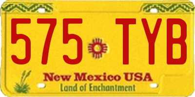 NM license plate 575TYB