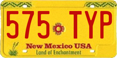NM license plate 575TYP