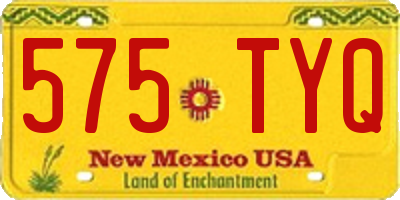 NM license plate 575TYQ