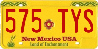 NM license plate 575TYS
